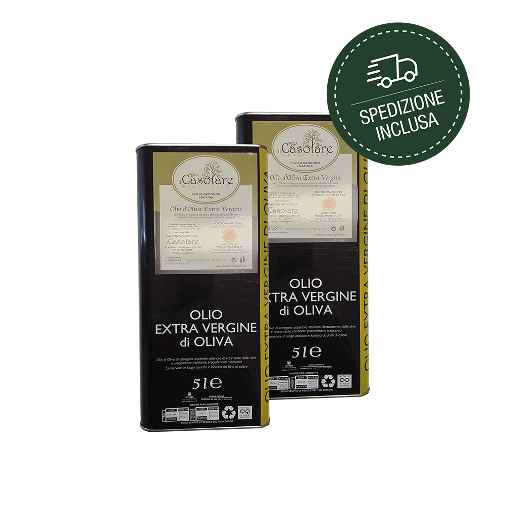 Olio Extra Vergine d’ Oliva DOP Aprutino Pescarese - 2 Latte 5 litri